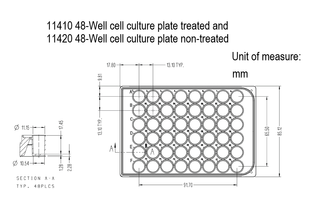 48-Well Cell Culture Plate, Clear