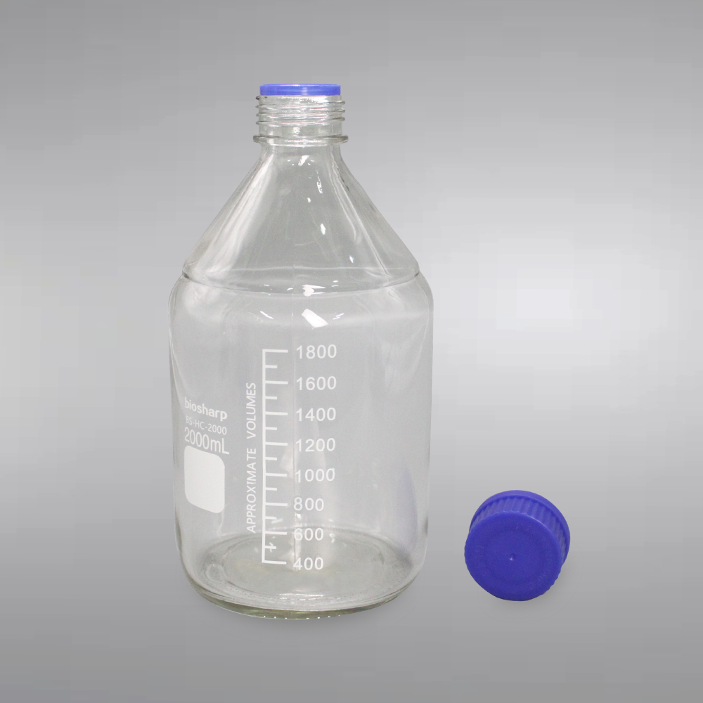 2000ml Glass media bottle, clear