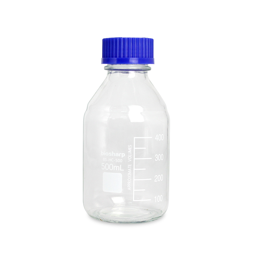 500ml Glass media bottle, clear