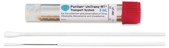 Puritan UniTranz-RT 3ml Filled Vial w/ Sterile Mini-tip & Standard Polyester Swabs