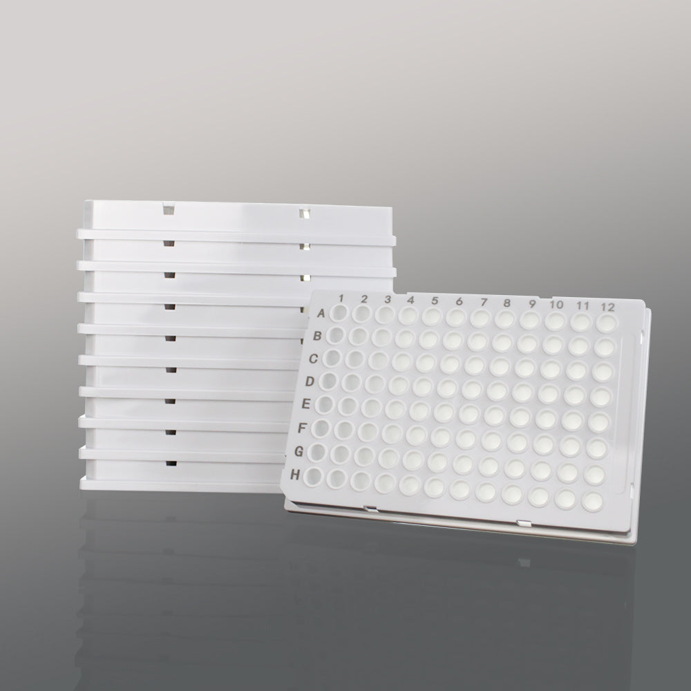 0.1mL 96 well PCR plate, full skirt, white plate, white tube