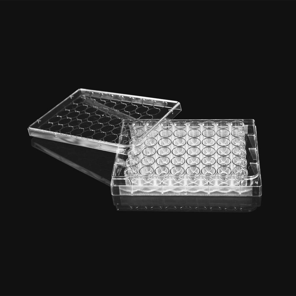 48-well clear flat bottom ultra-low attachment plates, individually wrapped, sterile, skin packing