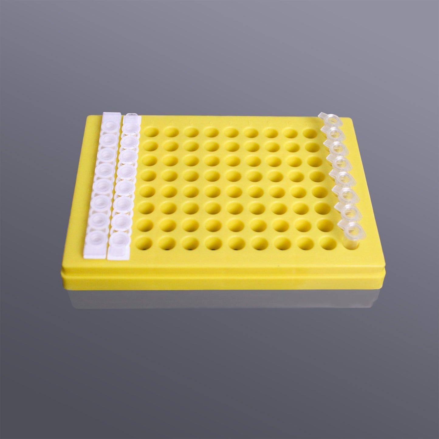 PCR tube racks-Choice of yellow,  grey, blue, black, orange	colors