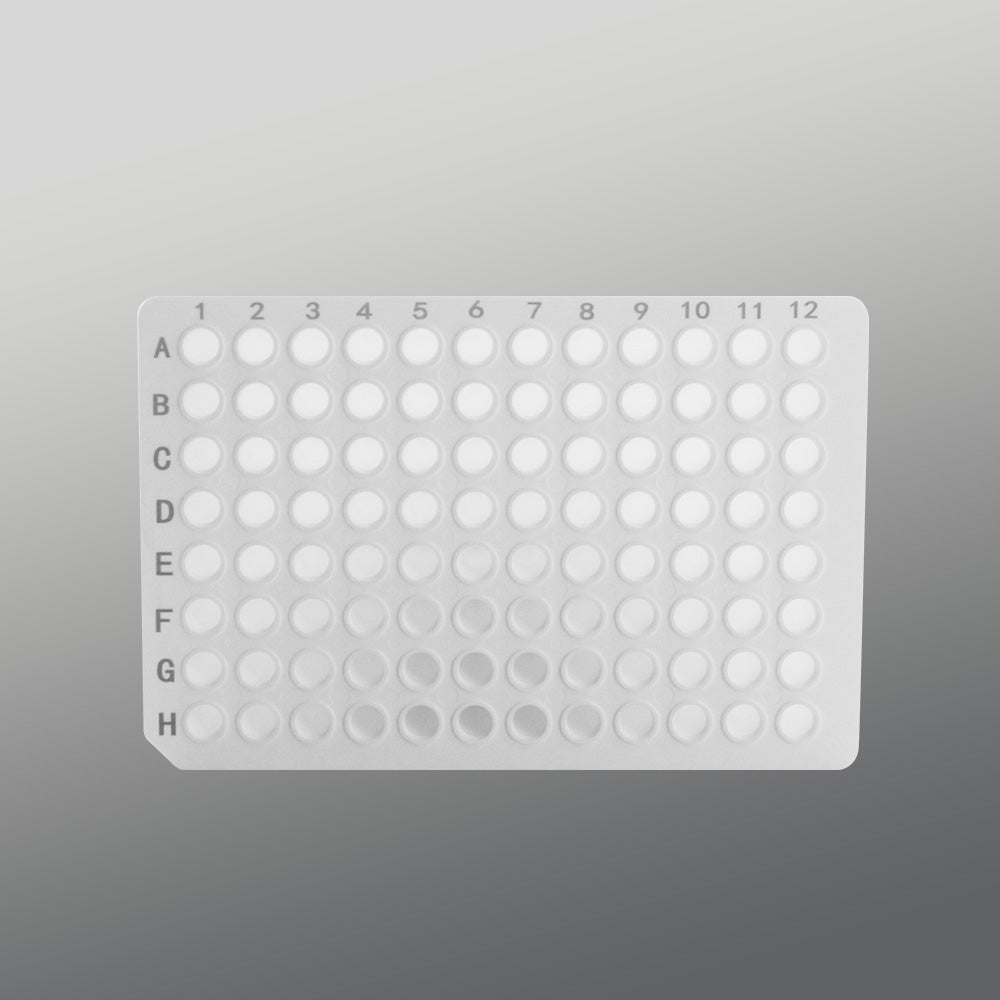 0.2mL 96 well PCR plate, No skirt, white