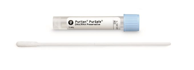 Puritan PurSafe® 1ml Molecular Preservative and 6" Sterile Large Flock Swab
