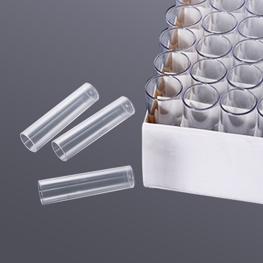 Drosophila vials, PS material, rack pack