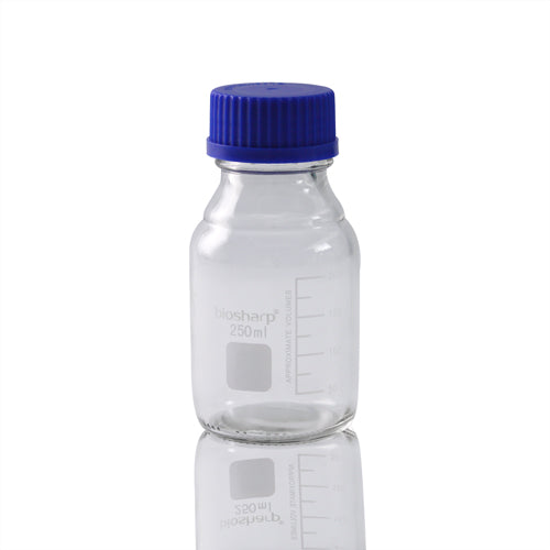 250ml Glass media bottle, clear