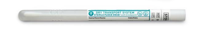 HydraFlock 6" Sterile Elongated Flock Swab w/Plastic Handle & Dry Transport Tube