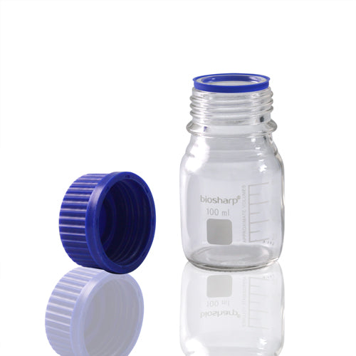 100ml Glass media bottle, clear