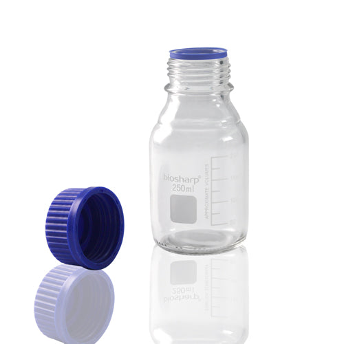 250ml Glass media bottle, clear