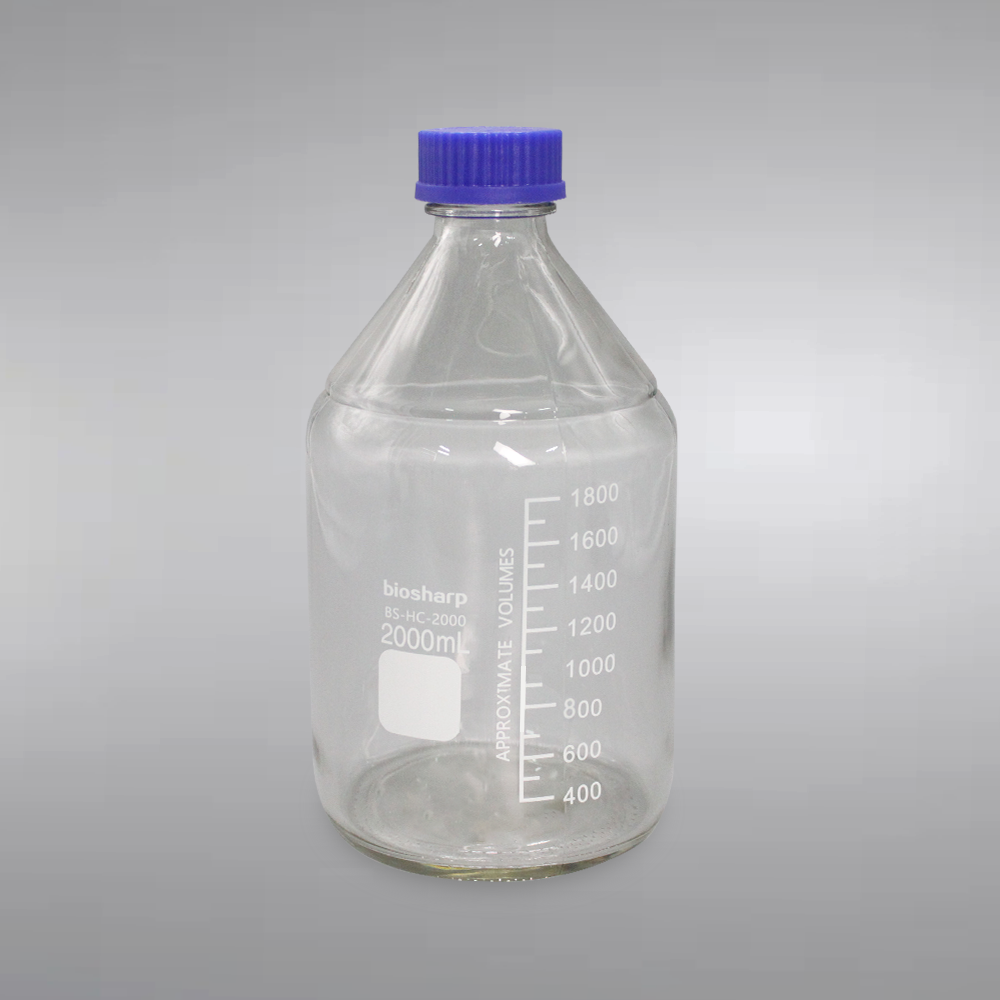2000ml Glass media bottle, clear