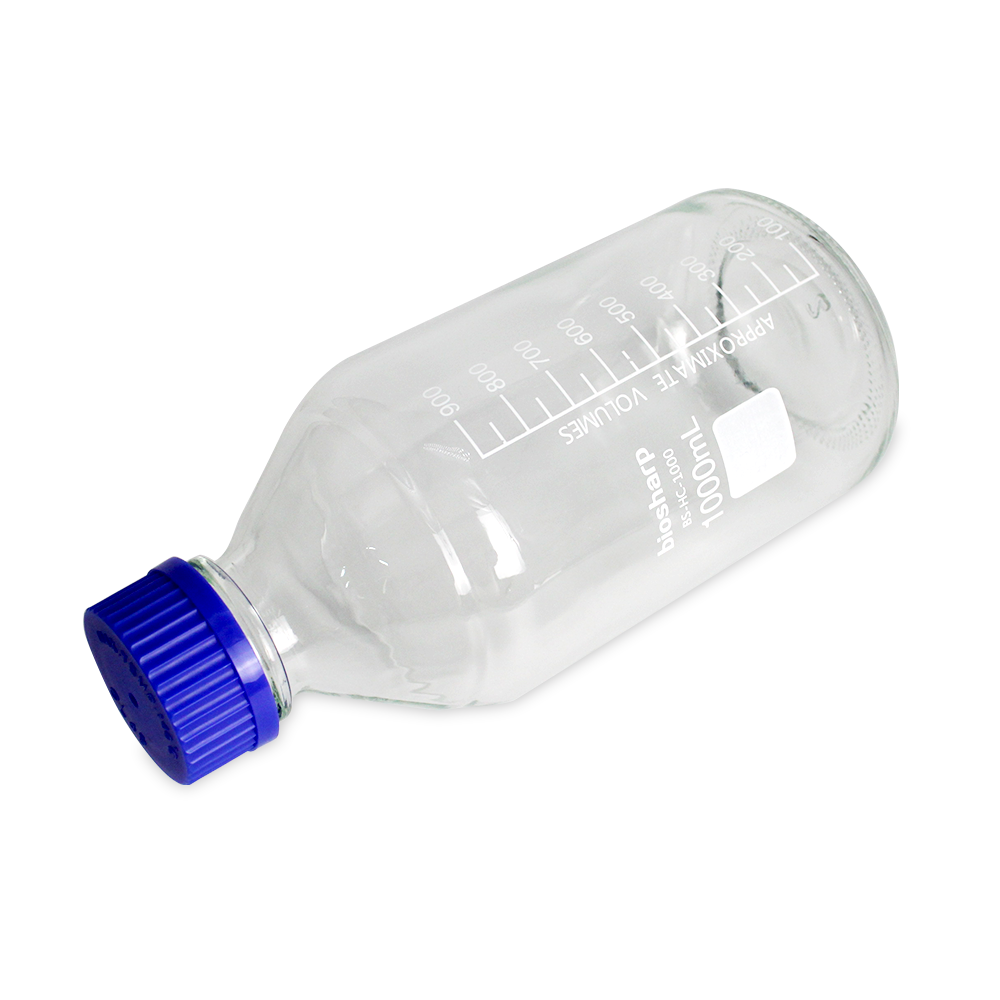 1000ml Glass media bottle, clear