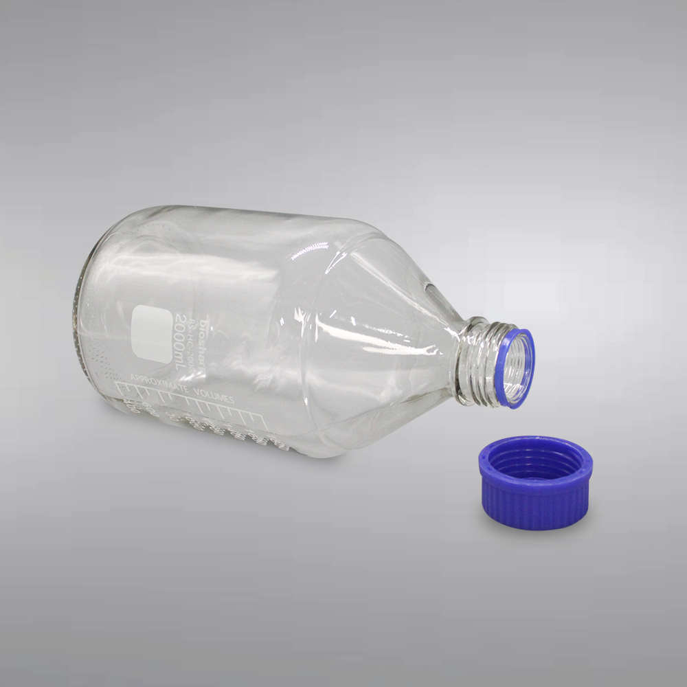 2000ml Glass media bottle, clear
