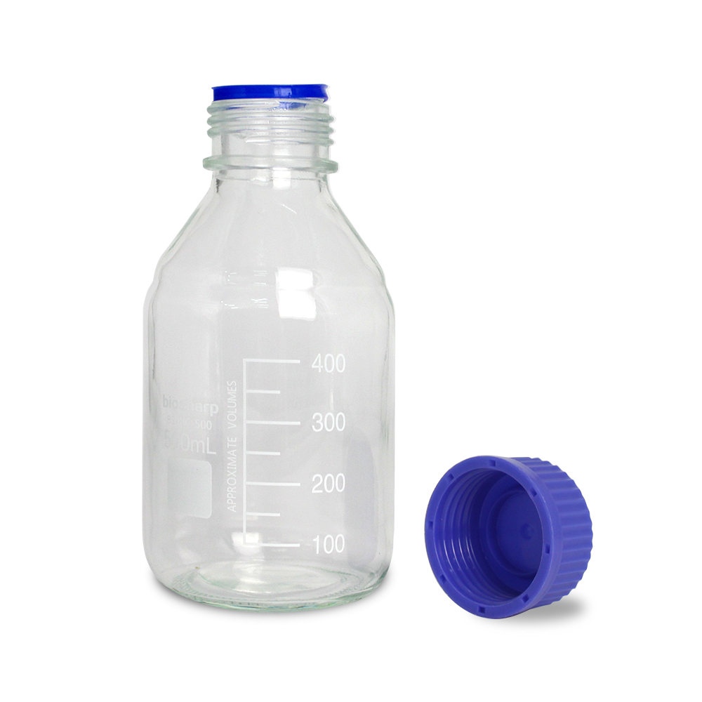 500ml Glass media bottle, clear