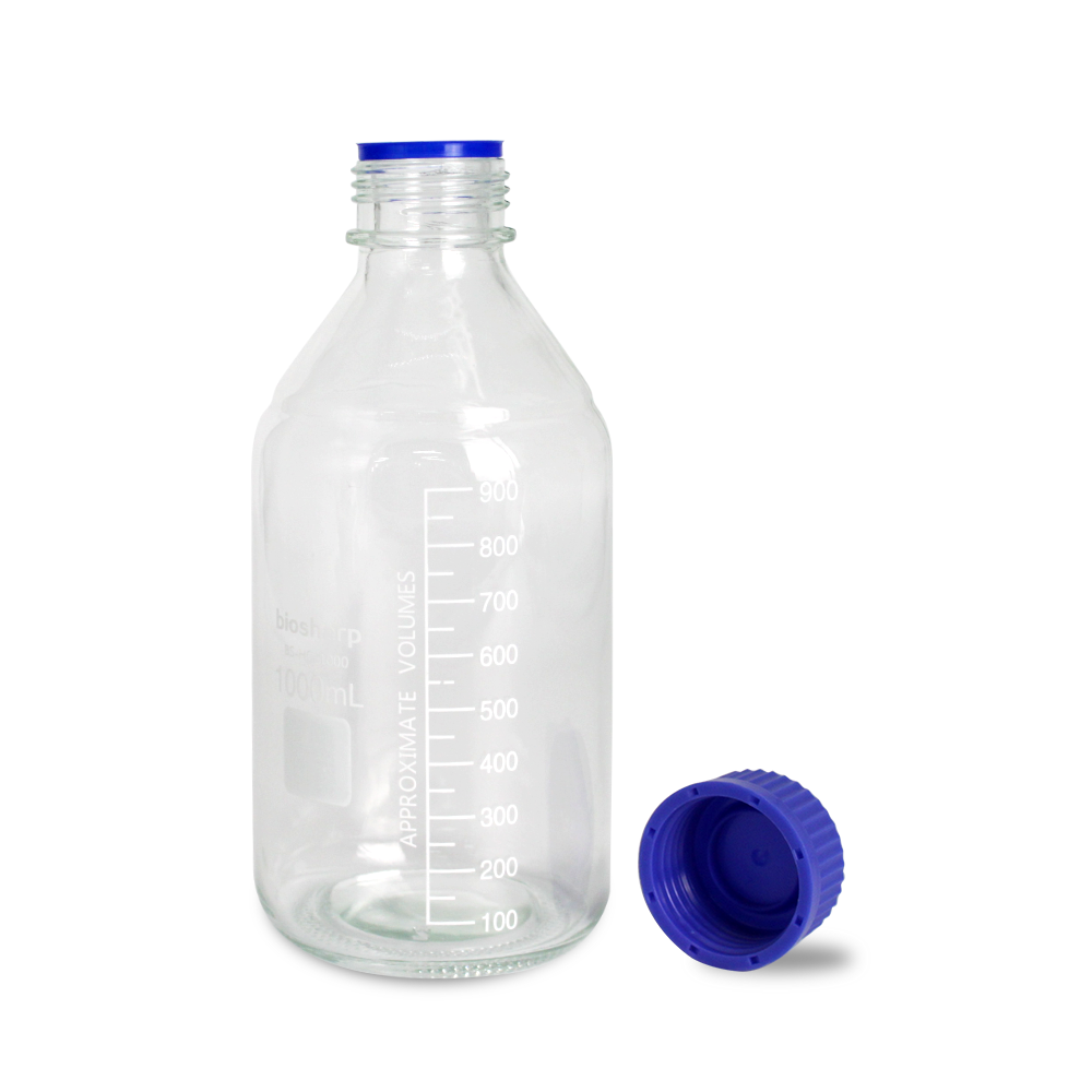 1000ml Glass media bottle, clear