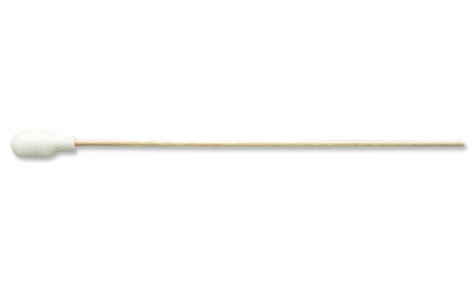 PurSwab 6" Standard Foam over Cotton Swab w/Wooden Handle