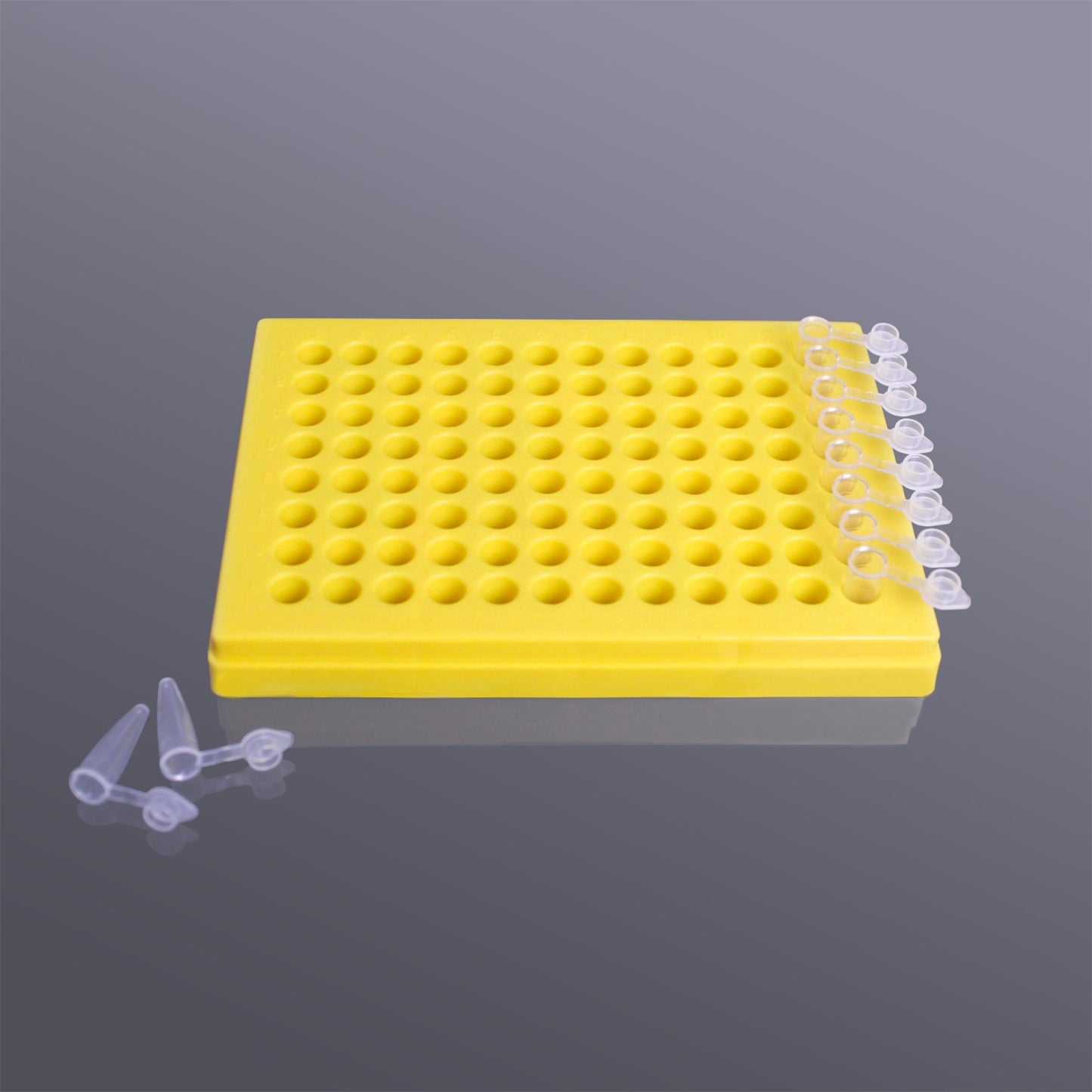 PCR tube racks-Choice of yellow,  grey, blue, black, orange	colors