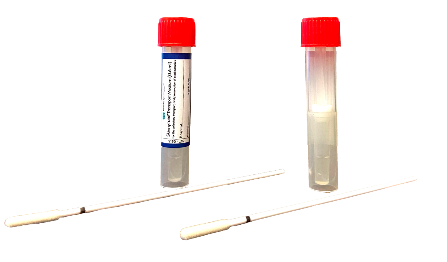 SkinnyTube™ 10X Dx™ Viral Transport Medium Tubes and Swab Kit-0.3 ml Fill