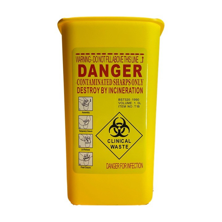 Sharps container biohazardous waste disposal -1L
