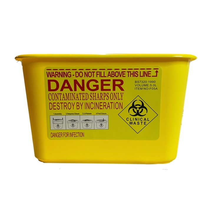 Sharps container biohazardous waste disposal -5L