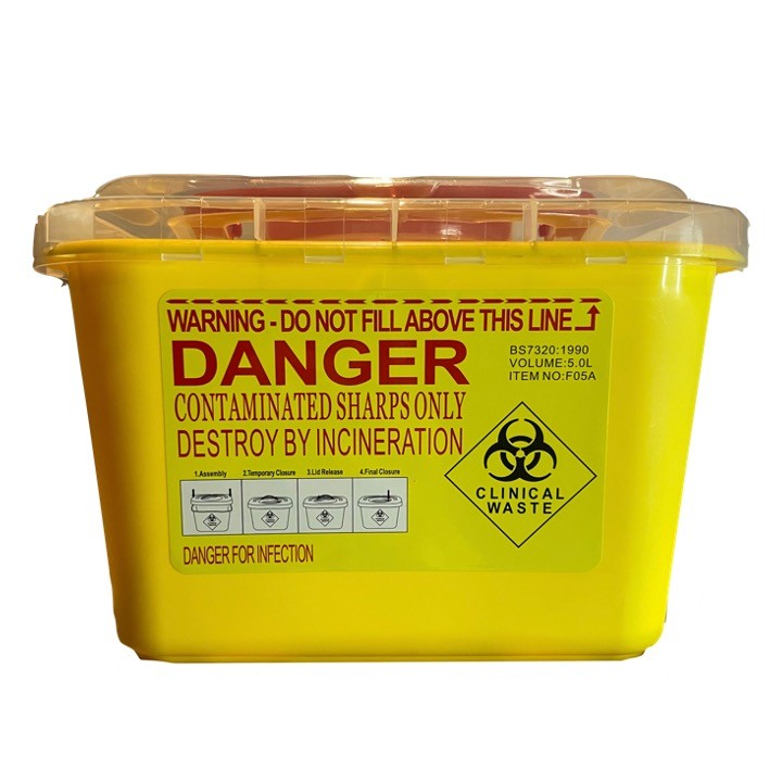 Sharps container biohazardous waste disposal -5L