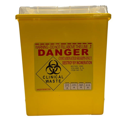Sharps container biohazardous waste disposal -8L