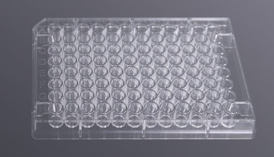 Assay Microplate (ELISA plate), undetachable, clear plate with clear bottom